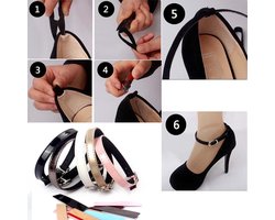 Allecta - Zwarte damesschoenen met hoge hakken, antislip zool en afneembare hakken.