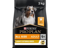 Pro Plan 10745/4154 Purina Hond Alle Maten Volwassenen Licht met sterlised rijk aan Kip Droogvoer - 3kg