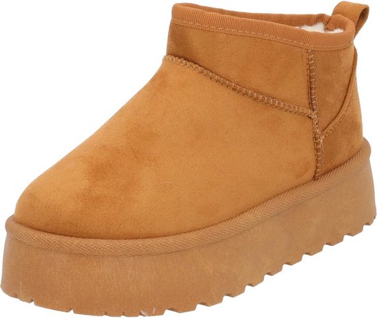 Vorgelen Kinderen Warme Gevoerde Sneeuwlaarzen Meisjes Winterschoenen Peuter Antislip Laarzen Kinderenschoenen Zachte Zolen Slip-On Laarzen 152-Beige 19 EU = 20 CN