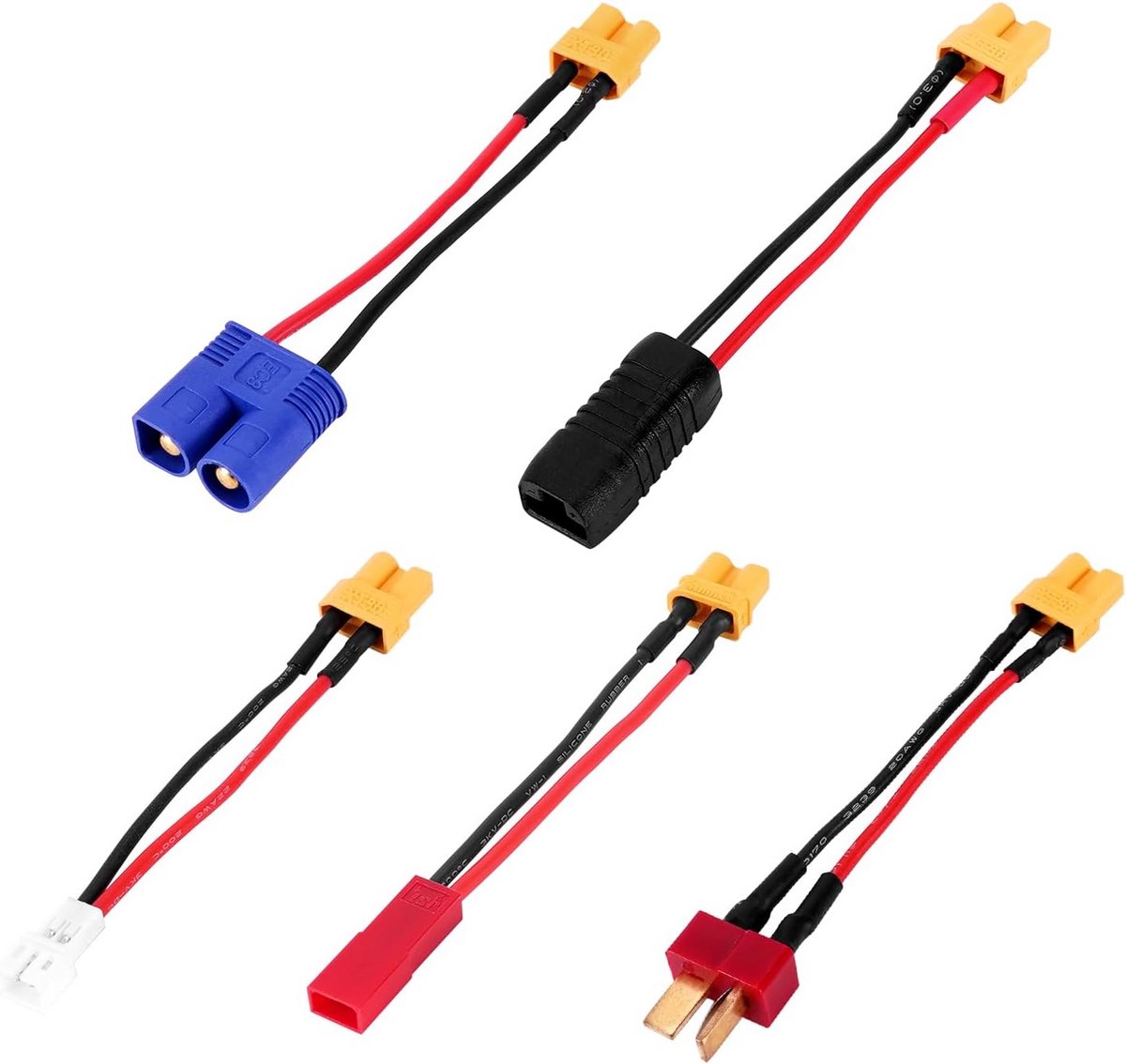 XT30 naar JST-RCY, JST PH2.0, TRX-4M en T-Stijl EC3 Batterij Adapter Kabel