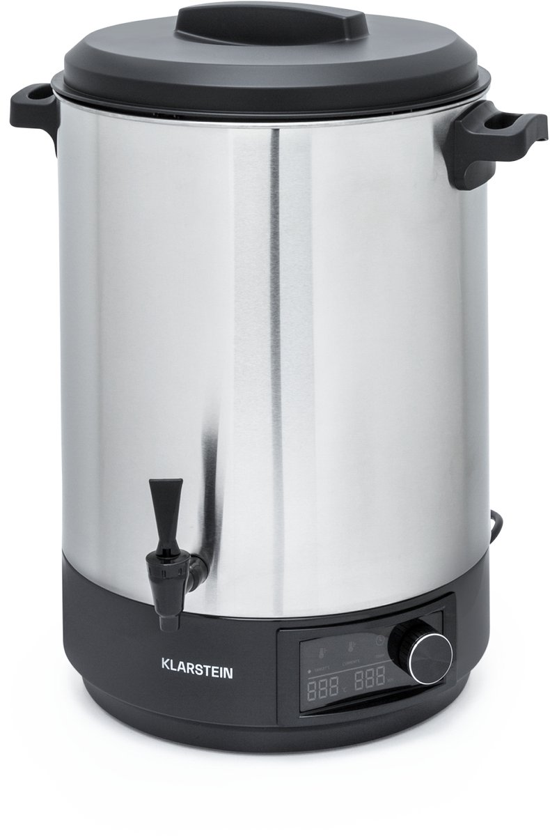 Klarstein Inmaakautomaat Inmaakmachine - Heetwaterdispenser - 40L - 30-100 °C - glühweinketel - Roestvrij staal met kraan - Grote heetwaterdispenser - 2000 W - elektrische Inmaakpan - Weckautomaat - 40L voor Inmaak voor glühwein - RVS