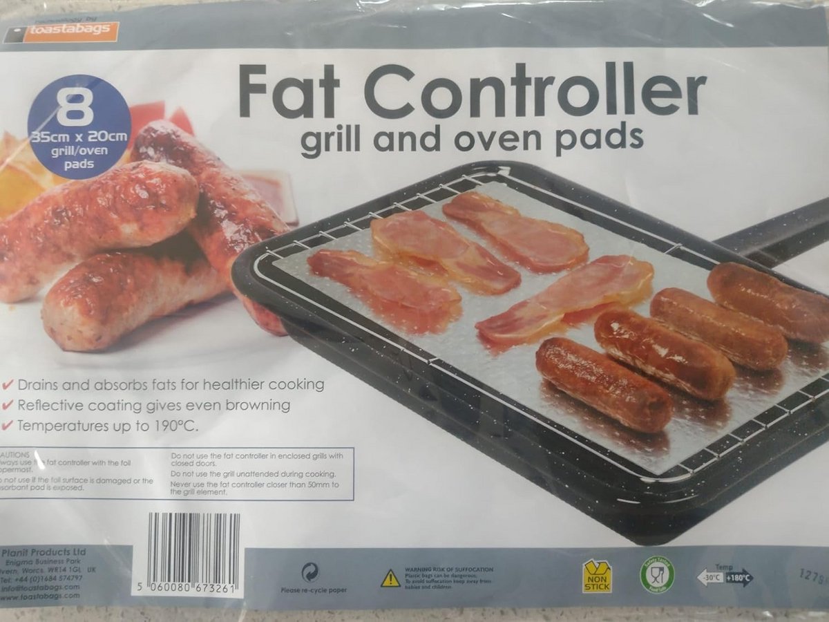 Set van 8 Grill- en Ovenpads voor Vleesschotels - Vetcollector en Bakmat