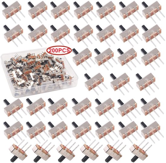 Gebildet 50stks Mini Tuimelschakelaar SPDT Schuifschakelaar 0.5A 50V DC 3Pin 2Positie, Paneel Schuifschakelaar AAN/AAN, Micro Miniatuur Vergrendeling SS-12F15 Gebildet 50stks Mini Tuimelschakelaar SPDT Schuifschakelaar 0.5A 50V DC 3Pin 2Positie, Paneel Schuifschakelaar AAN/AAN, Micro Miniatuur Vergrendeling SS-12F15