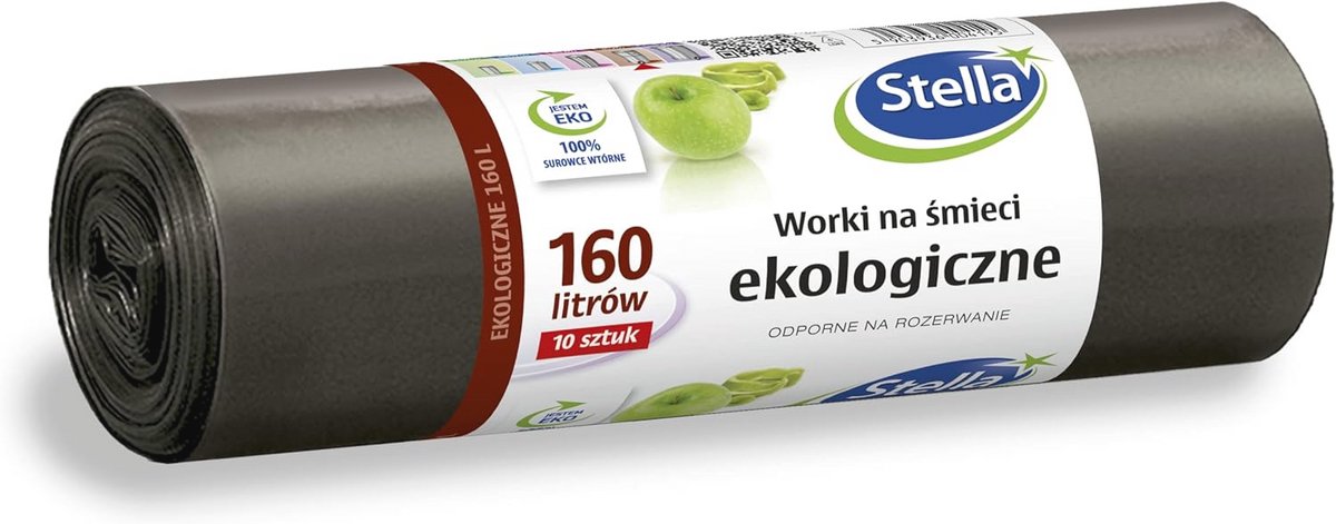 afvalzakken Eko 160 L | 10 stuks | vuilniszakken voor huis en kantoor | dik LDPE materiaal
