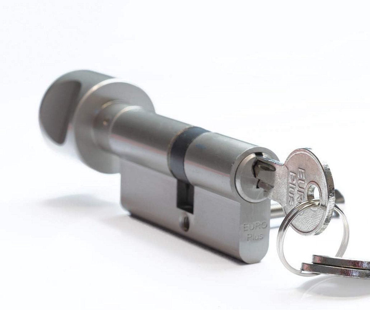 Knopcilinder Euro Plus | Veiligheidsslot voor Buitendeur en Appartementdeur | Inclusief 3 Sleutels | 30/40 mm
