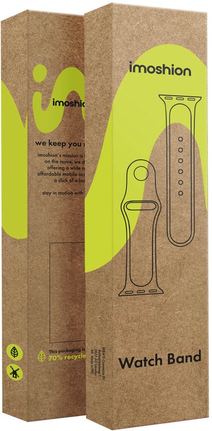 imoshion Bracelet tissé en nylon adapté à Apple Watch Series 1 à 9 / SE (38/40/41 mm) | Série 10 (42 mm) - Zwart