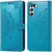 imoshion Hoesje - Geschikt voor Samsung Galaxy S21 FE - Mandala Bookcase - Turquoise