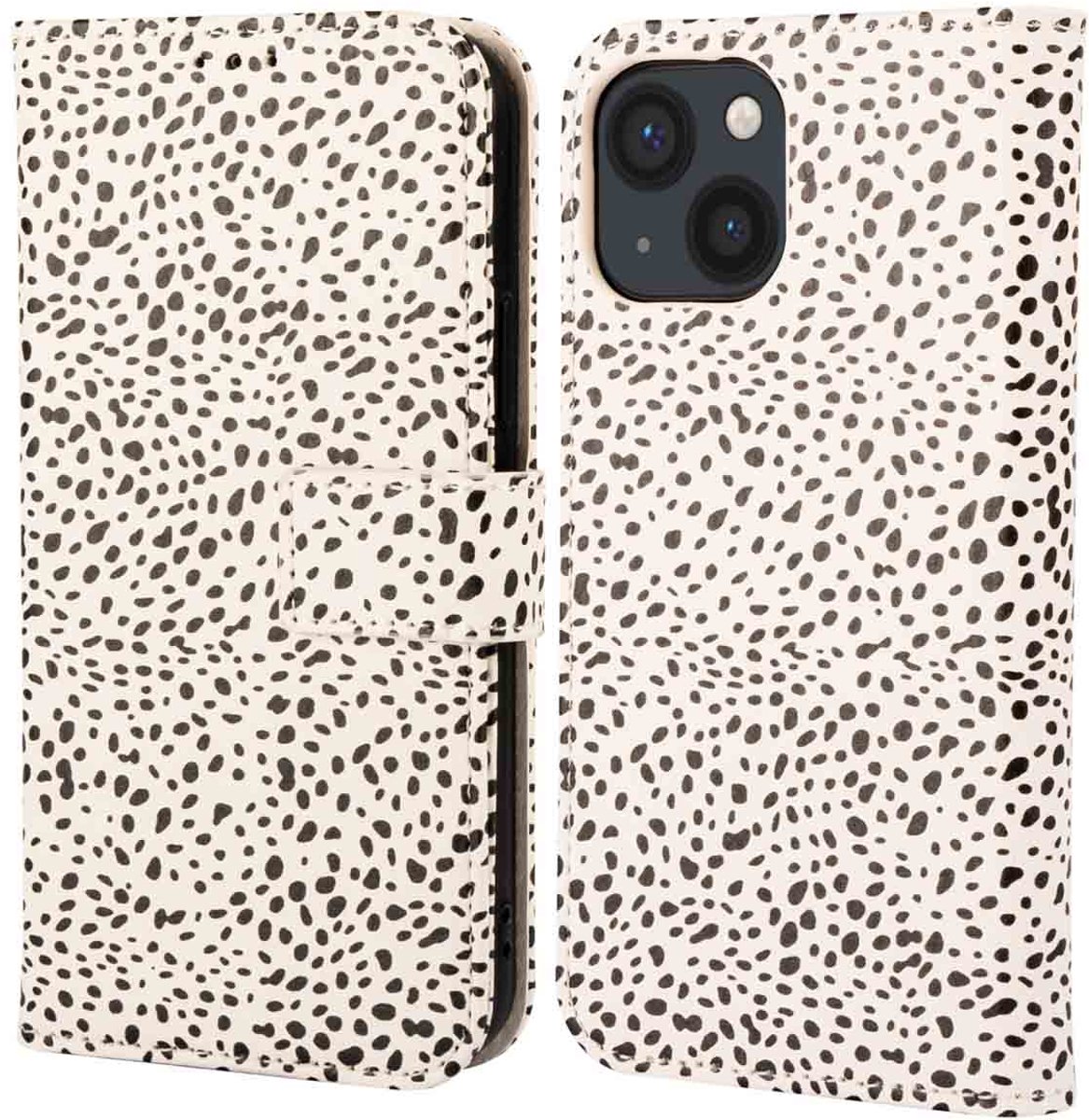 imoshion Hoesje - Geschikt voor Apple iPhone 13 - Design Bookcase smartphone - Desert Dots