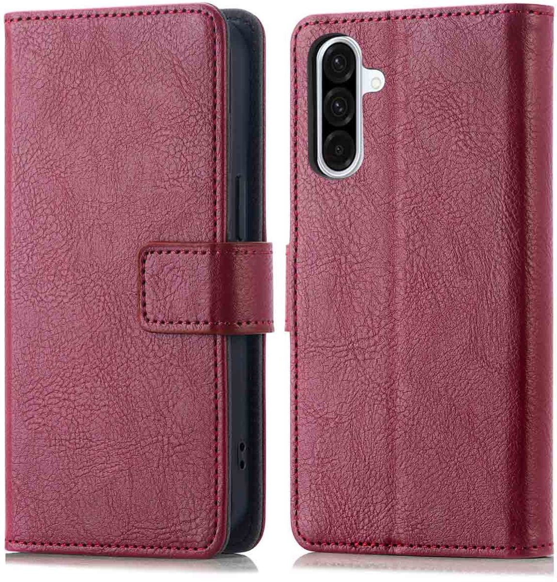 imoshion Hoesje - Geschikt voor Samsung Galaxy A36 - Luxe Bookcase - Bordeaux