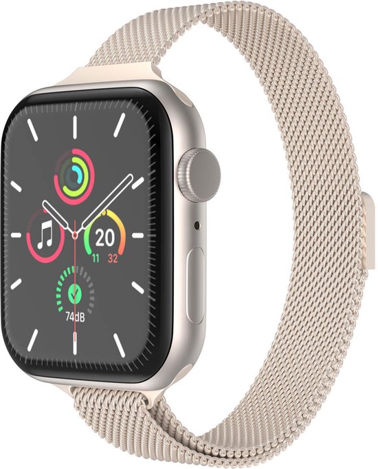 imoshion Slim bracelet milanais adapté à Apple Watch Series 1 à 9 / SE (38 / 40 / 41 mm) | Série 10 (42 mm) - Lumière des étoiles