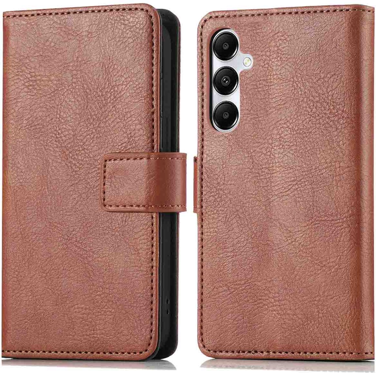 imoshion Hoesje - Geschikt voor Samsung Galaxy A15 (4G) / A15 (5G) - Luxe Bookcase - Bruin