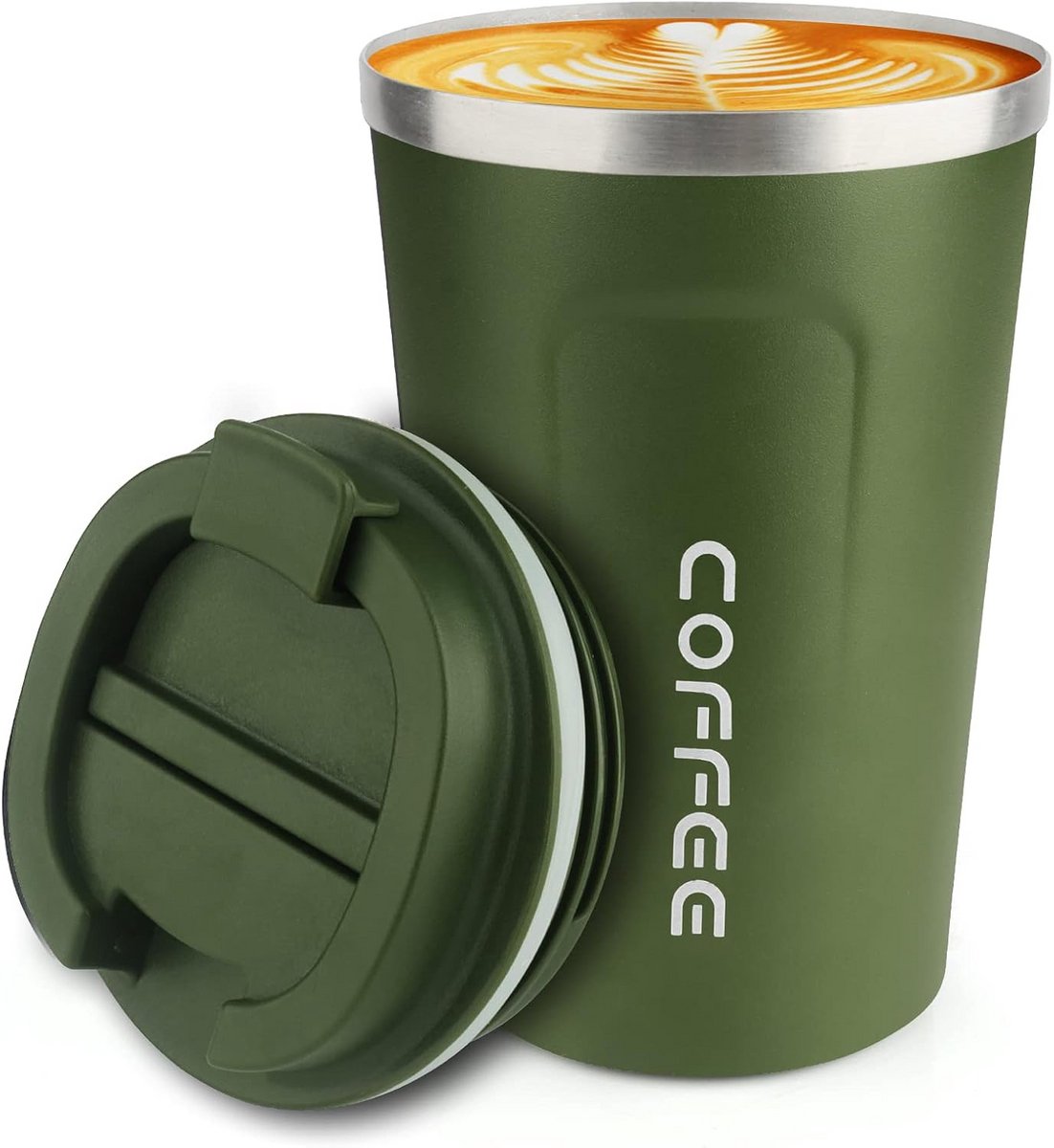 Auto koffiebeker - Beker -travel mug - koffiekopjes - waterbeker - Groen - 380 ml