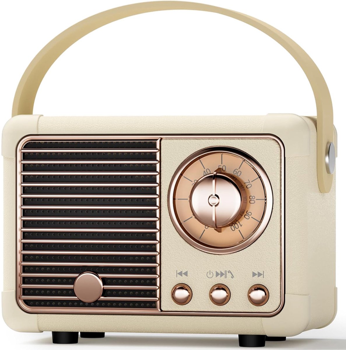 Ynkkvre - Retro bluetooth speaker - vintage decor - draagbare draadloze bluetooth speaker -Wit