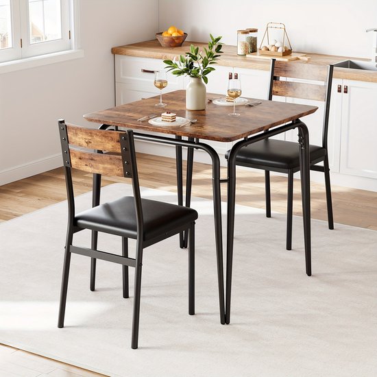 Atmosphera Eettafelset – Compleet Met 2 Bijpassende Stoelen – Moderne En Stijlvolle Basis Voor Jouw Interieur