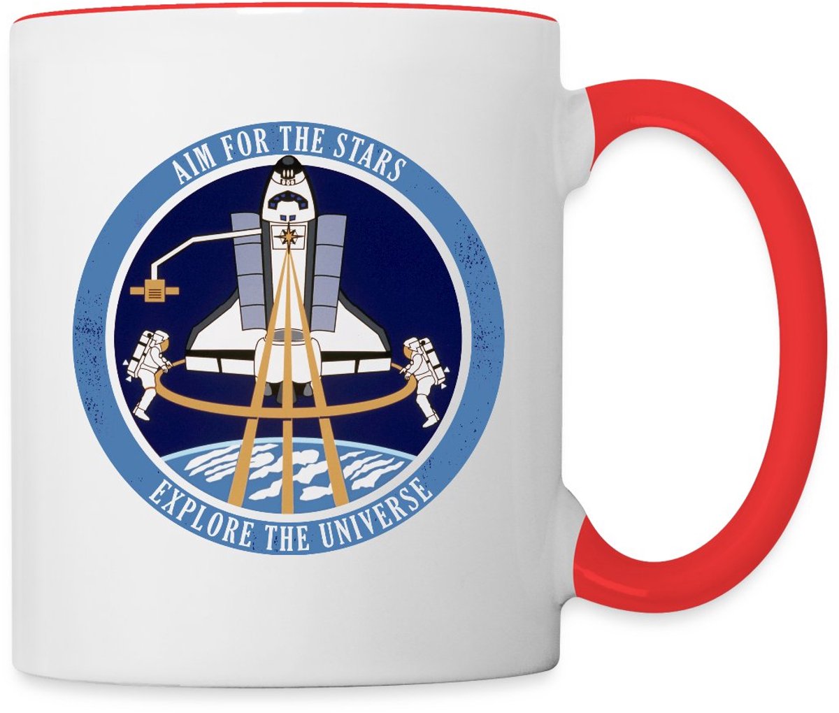 NASA Aim For The Stars Mok Tweekleurig