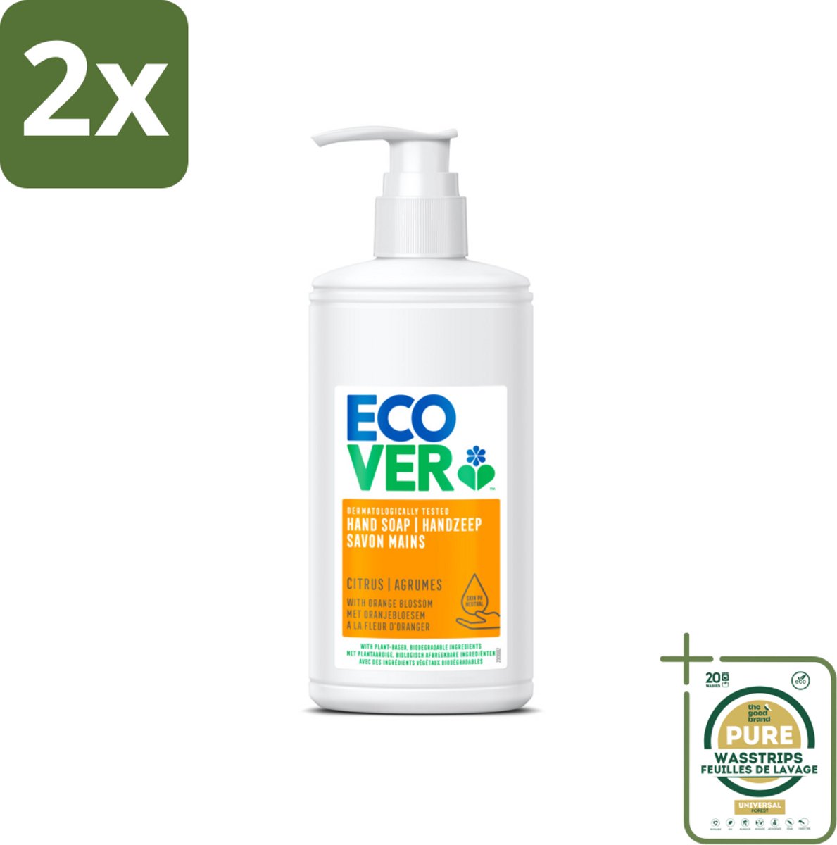 Ecover - Handzeep - Citrus & Oranjebloesem - 250 ml - Voordeelverpakking - 2 stuks - Oranjebloesem - Verzorging