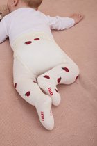 FALKE Cute Ladybug dun gedessineerd katoen panty baby wit - maat 74-80