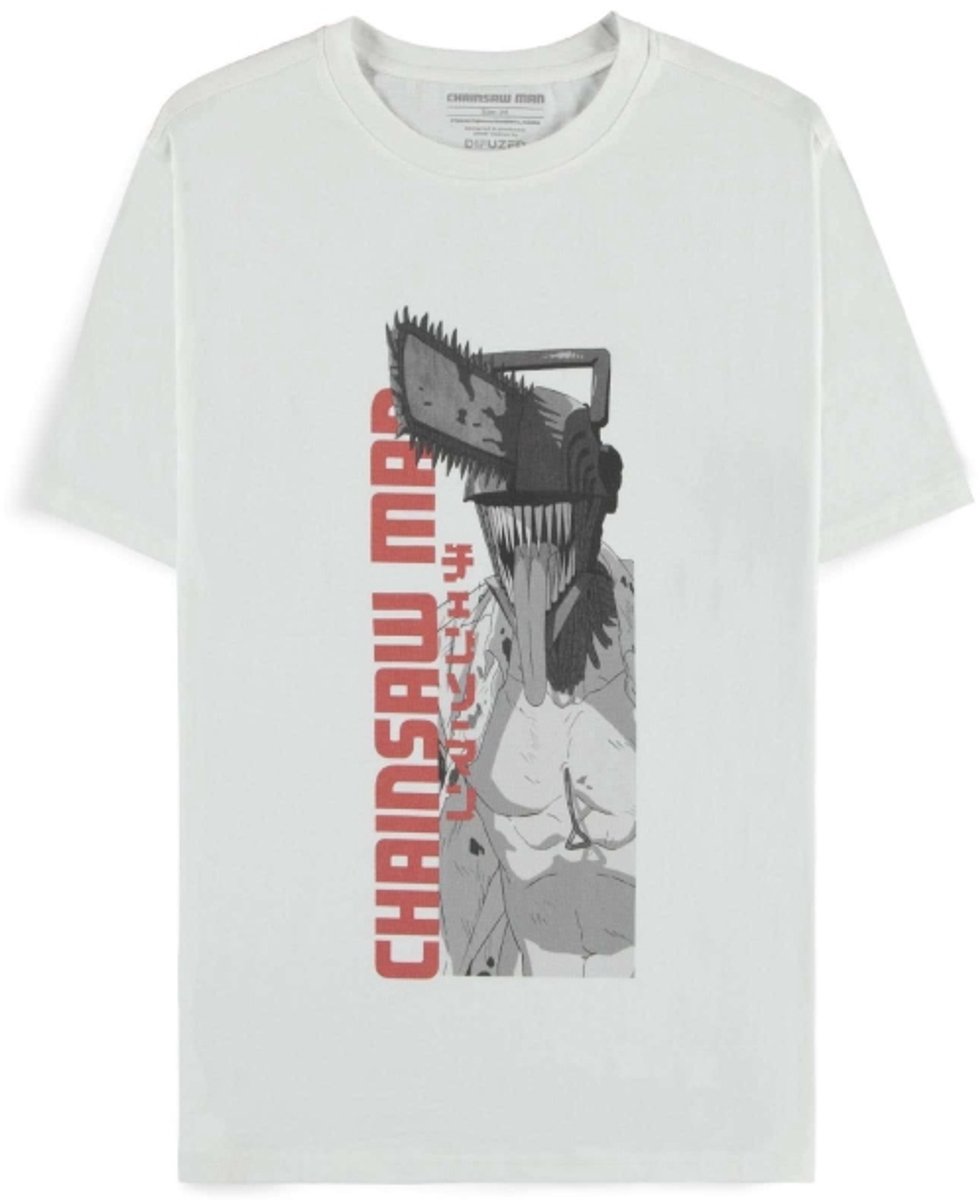 Chainsaw Man - Denji Heren Tshirt - S - Wit