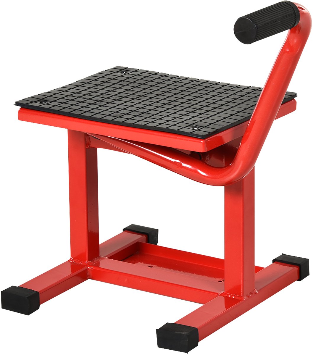 DURHAND Motorfietsliftstandaard Metaal, Rubber 48L x 34B x 43H cm Rood