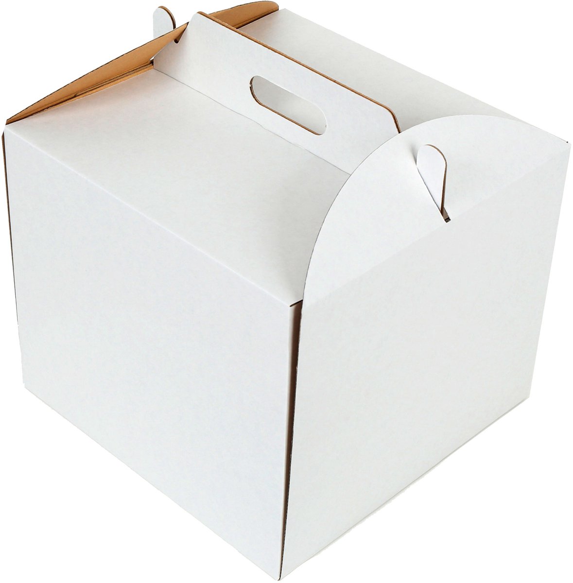 Brand4Cake WHITE Series - Taartdoos 28×28×25 cm - Extra Rigid - Mat Wit - E-golf Karton