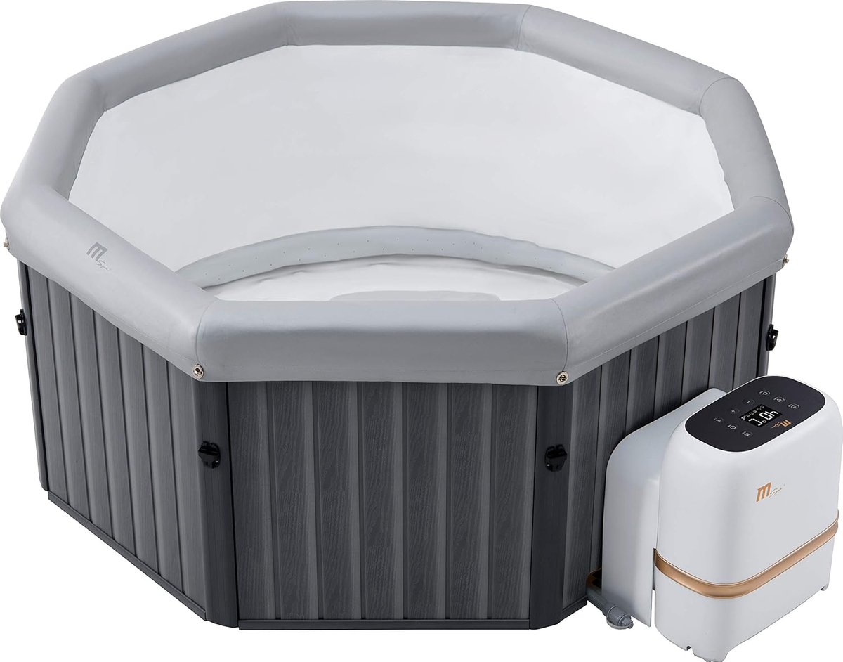 Tuscany Luxury Spa Premium 6-Persoons Opblaasbare Jacuzzi 193 x 193 x 73 cm – 138 Massagejets met 3 Intensiteiten, UVC & Ozon Waterzuivering, PTC Verwarming tot 42°C, Winterproof Binnen & Buiten Gebruik – Alta Furniture
