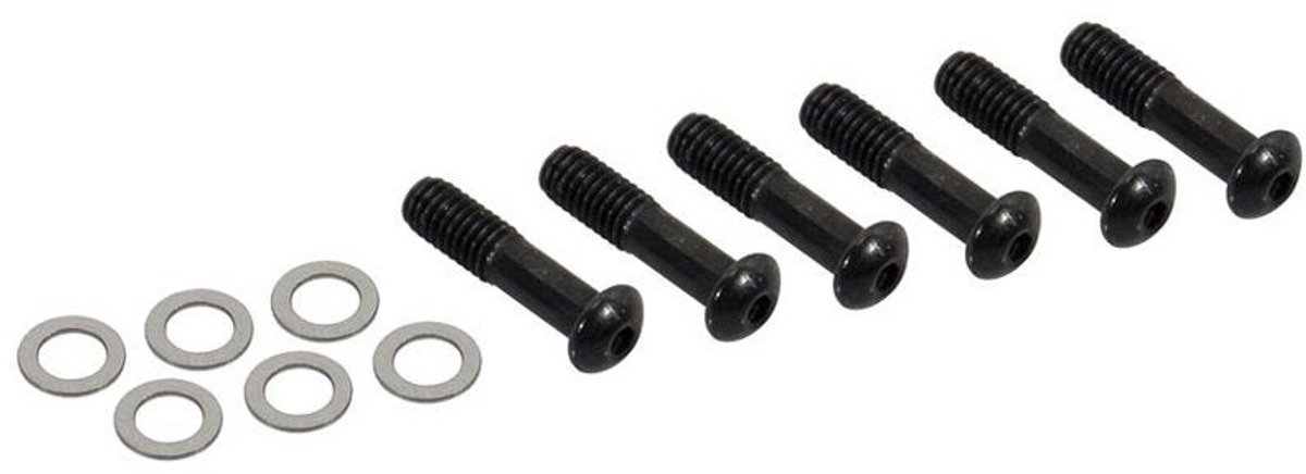 spare part: set of 6 black metal bolts and spacers for saddle locking of TWL series Wilkinson TWL-001
