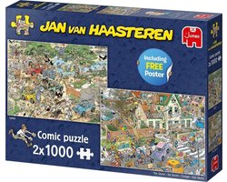 Jan van Haasteren - Safari & Storm - 2-in-1 puzzel - 2 x 1000 stukjes puzzel - Legpuzzel