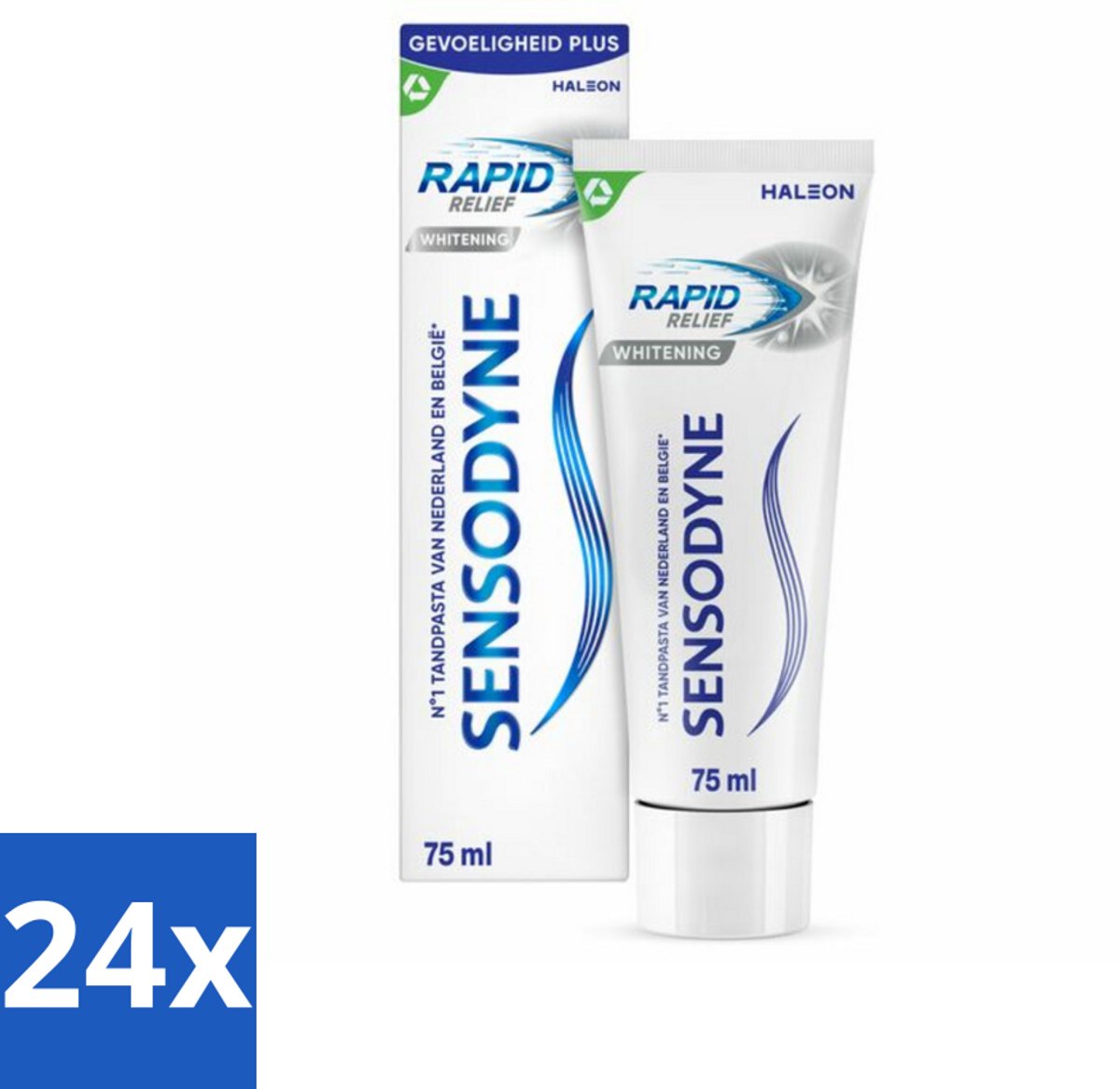 Sensodyne - Tandpasta - Rapid Relief - Whitening - 75ml x 24