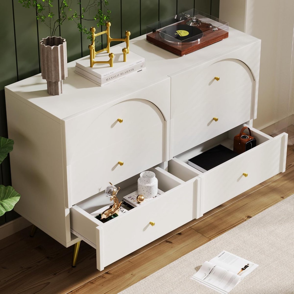 Dressoir Dressoirkast Wit-L – Sideboard - 120x40x85 cm - Wit - – Altameubel Sideboard 120x40x85 cm - Medahomestore
