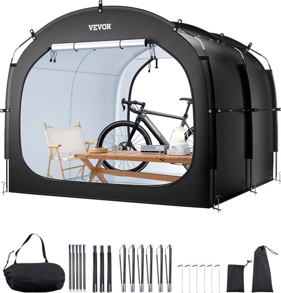 VEVOR Fiets Tent Fiets Garage Fietsenstalling voor 5 Fietsen 224x247x198cm