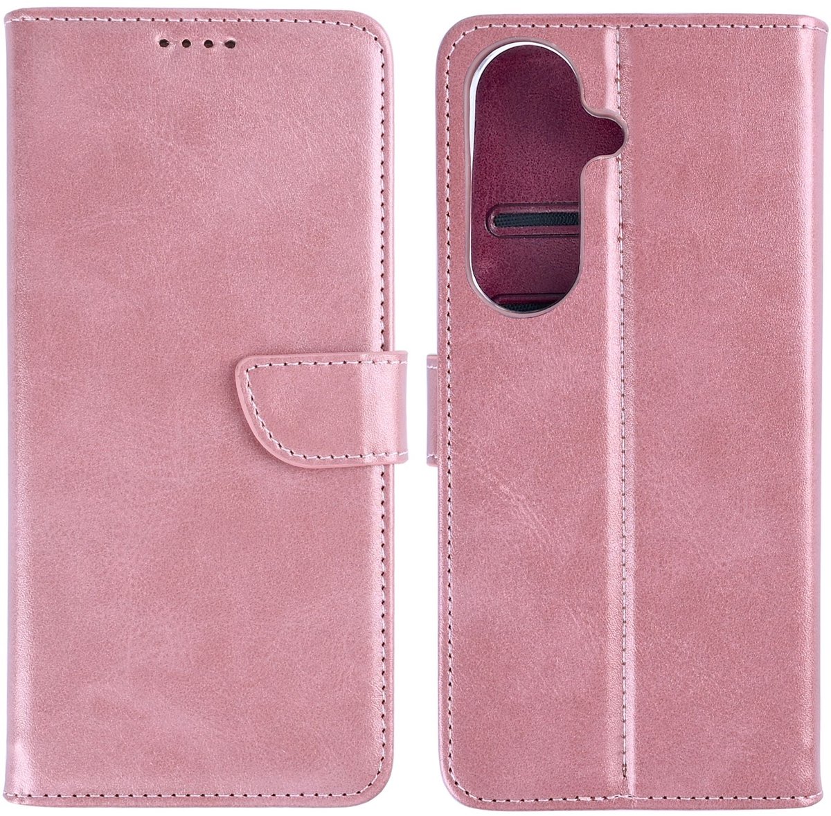 Rixus Bookcase For Samsung Galaxy S26 Pink