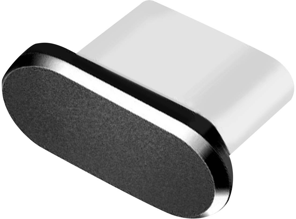 Avizar Stofkapje voor USB-C poort Universeel in siliconen, Wit / Zwart