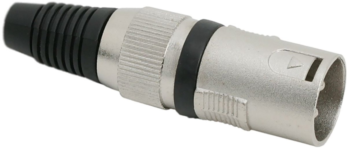 5x XLR Plug 3-Polig Mannelijk – Heavy Duty XLR 3-Pin Connector Met Trekontlasting – Metalen XLR Stekker Voor Microfoon En Speakers – Inline XLR Male Plug Met Blauwe Markering – Verkoopeenheid 5 Stuks [05665]
