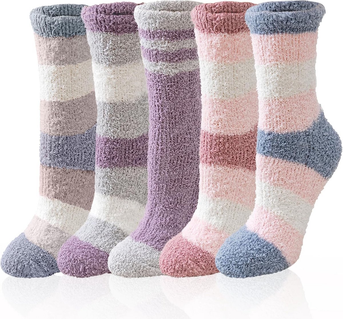 Warme Fuzzy Sokken voor Dames - Pluizige Microfiber Thuis Slaapsokken