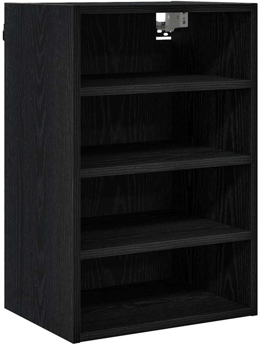 vidaXL Hangkast - Zwart - eiken - 40 - x - 29,5 - x - 60 - cm - Bewerkt - hout Zwart eiken