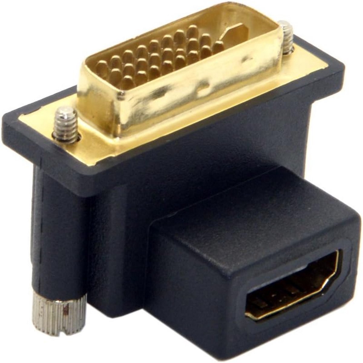 Hoekige DVI naar HDMI Adapter - 90 Graden Omhoog - Perfect voor Computer en HDTV