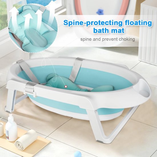 Opvouwbaar babybad met ergonomisch design en kussen — afbeelding 4