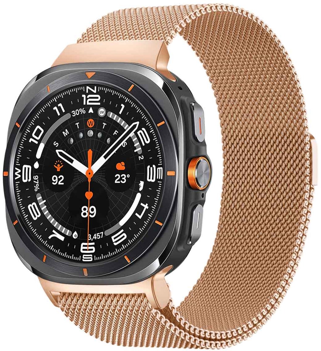 Milanees magnetisch bandje - Geschikt voor Samsung Galaxy Watch Ultra (2024/2025) - Rosé Goud