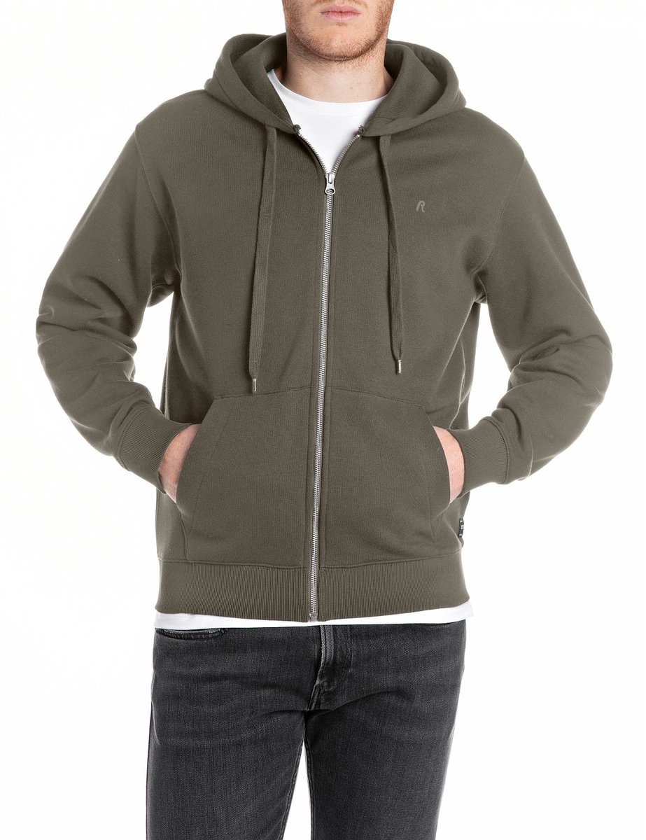 Replay Heren Sweatshirt regular fit Groen XXL Volwassenen