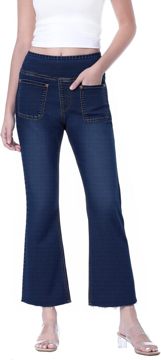 Cropped Flared Jeans voor Vrouwen - Hoge Taille Bootcut Jeans