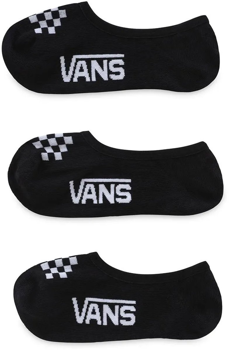 Vans Classic Canoodle Onzichtbare Sokken 3 Paren 1/2-31 Jongens Meisjes Zwart