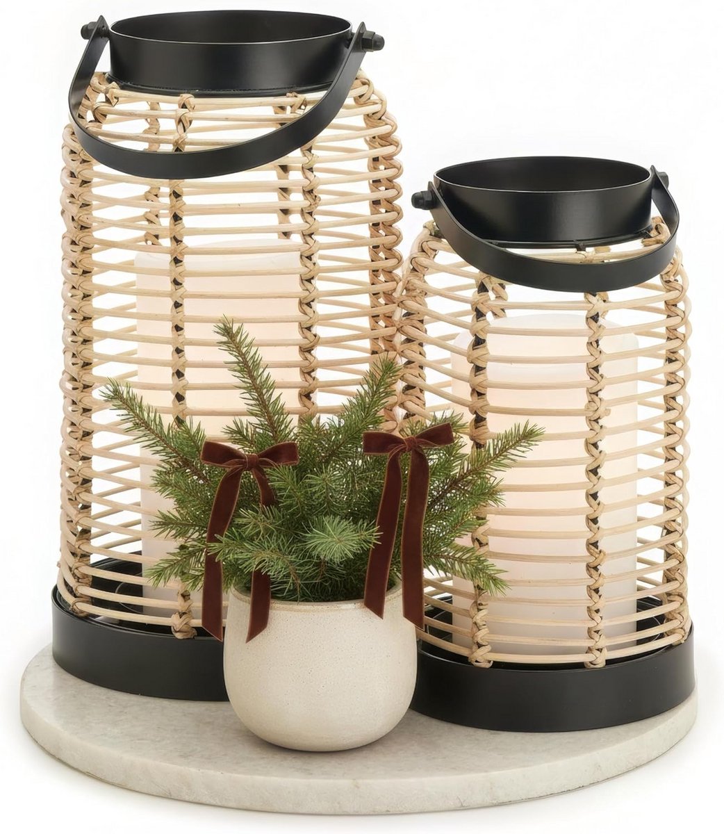 Handgemaakte rotan Boho lantaarns - Moderne decoratie voor elke kamer