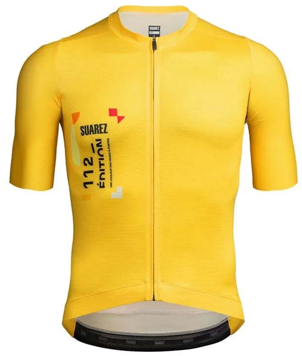 Suarez Tour De France 2025 Korte Mouw Wielertrui Geel L Man