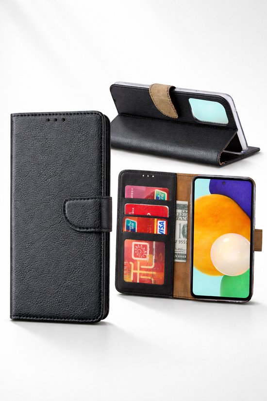 Samsung Galaxy A23 - Bookcase Zwart - Bonne Qualité - Couverture livre - Cartes - Porte carte - Aimant - Magnétique - Livret