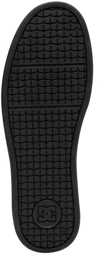 Zwarte DC Shoes sneaker, onderkant met profiel.