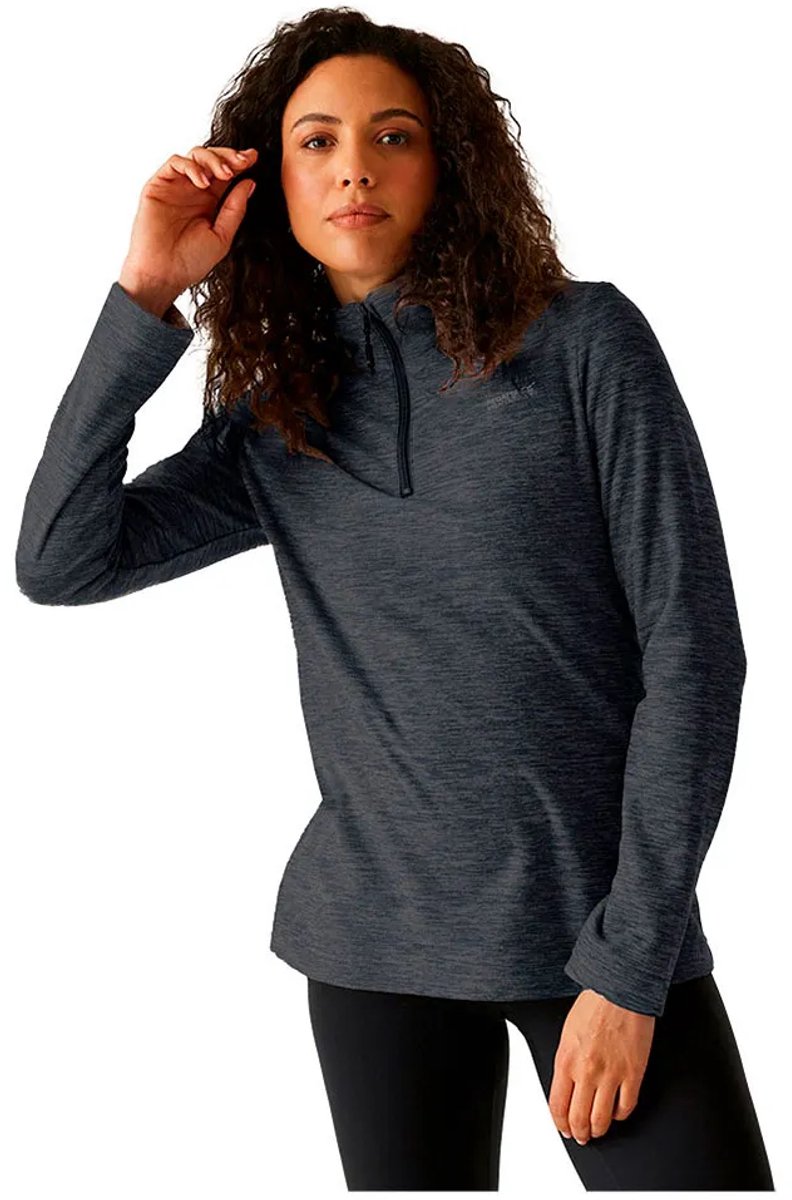 Dames Sweethart Marl Half Zip Fleece Grijs