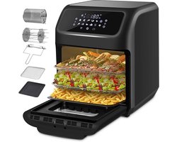 RWB® Airfryer XXL - Mini-oven - Heteluchtfriteuse - 12L - 12 Programma's