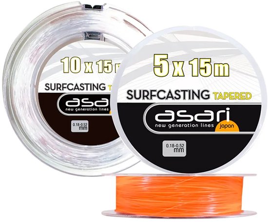 Asari 15 M Taps Toelopende Onderlijn Transparant 0.20-0.57 mm van Asari — afbeelding 2