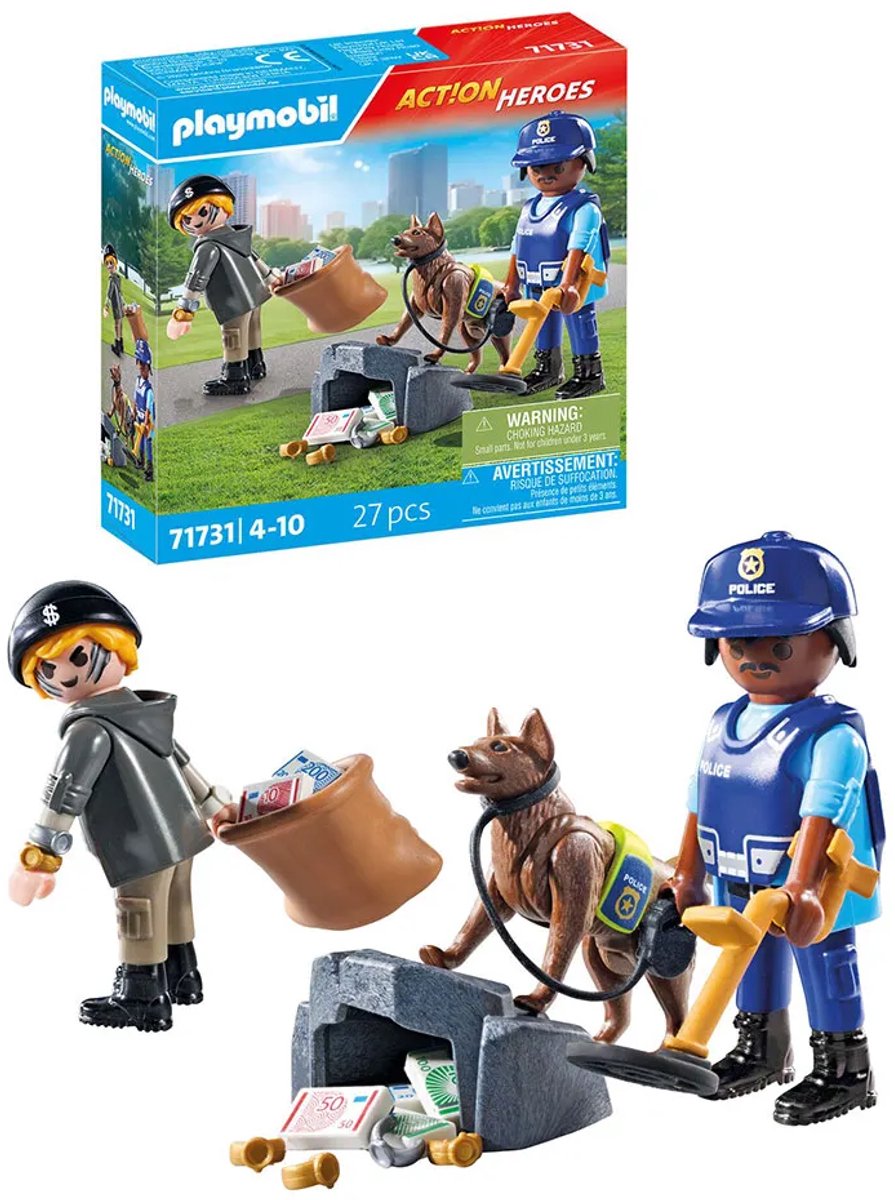 PLAYMOBIL Action Heroes Politiehond met boef 71731 — afbeelding 5