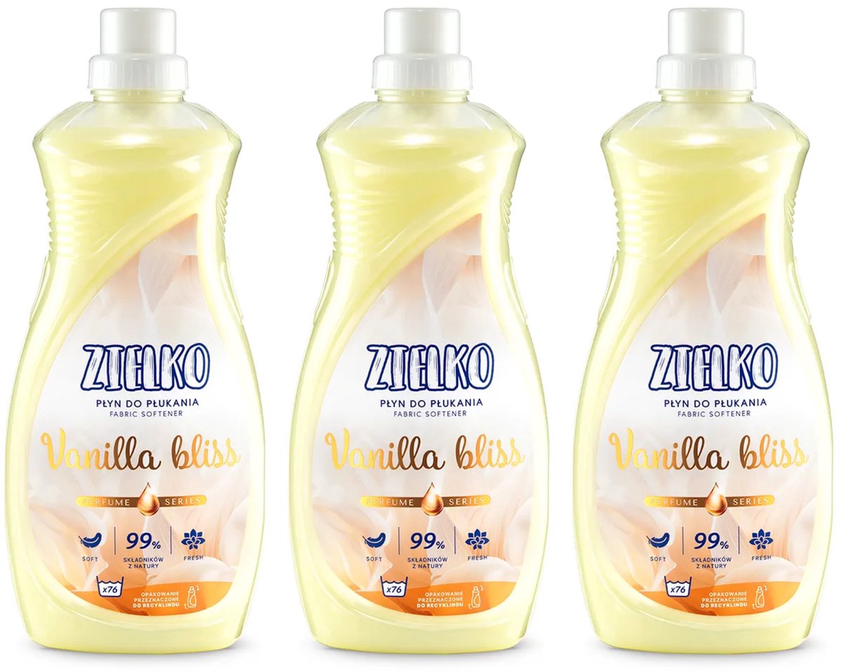 ZIELKO Wasverzachter Vanilla Bliss – 3 × 1,52 L voordeelverpakking - (228 wasbeurten)